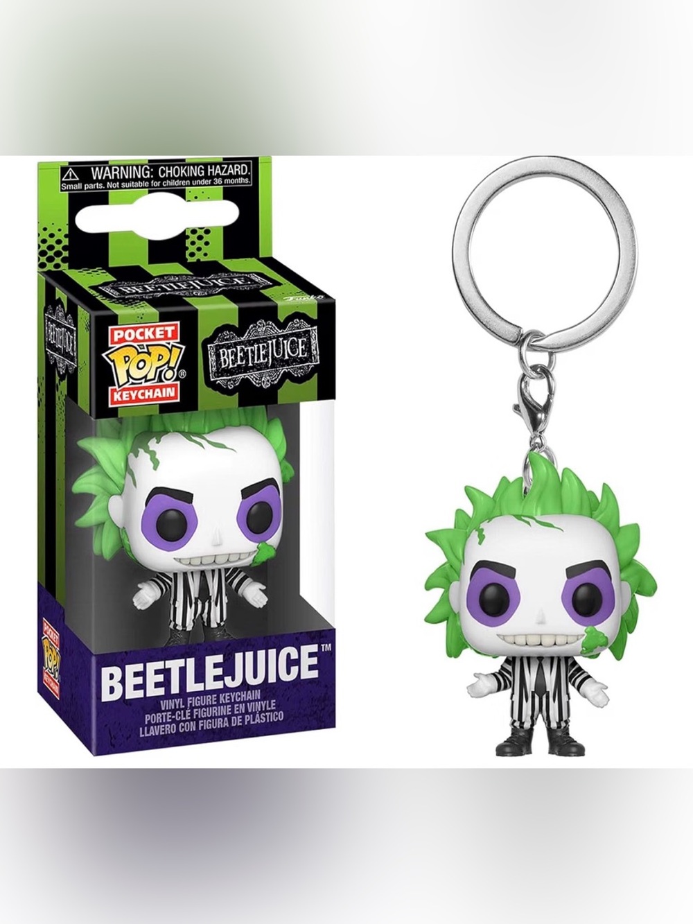 NWT Funko POP Warner Brothers Beetlejuice keychain